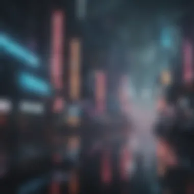 Cyberpunk Cityscape Futuristic city skyline reflecting cyberpunk aesthetics