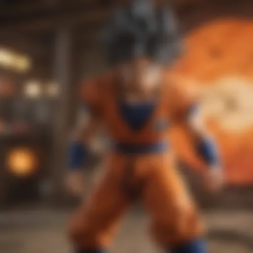 A vibrant depiction of popular Dragon Ball characters engaged in mobile gaming.