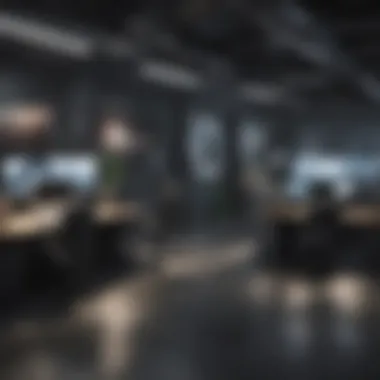 Collaborative Workspace at 343 Industries Dynamic office environment at 343 Industries showcasing collaborative workspace