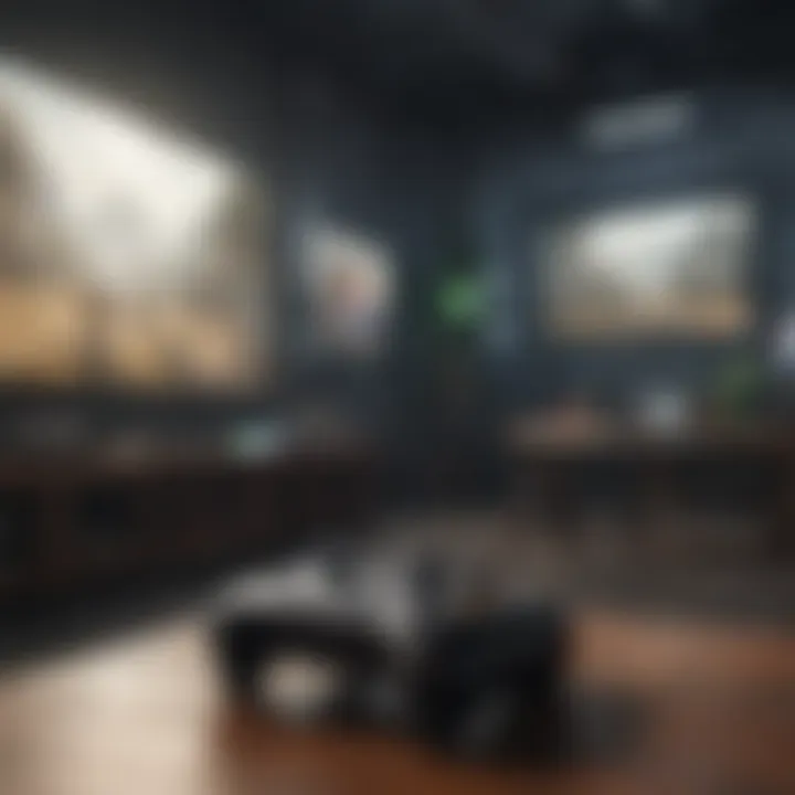 Illustration showcasing the immersive gaming experience on Xbox One