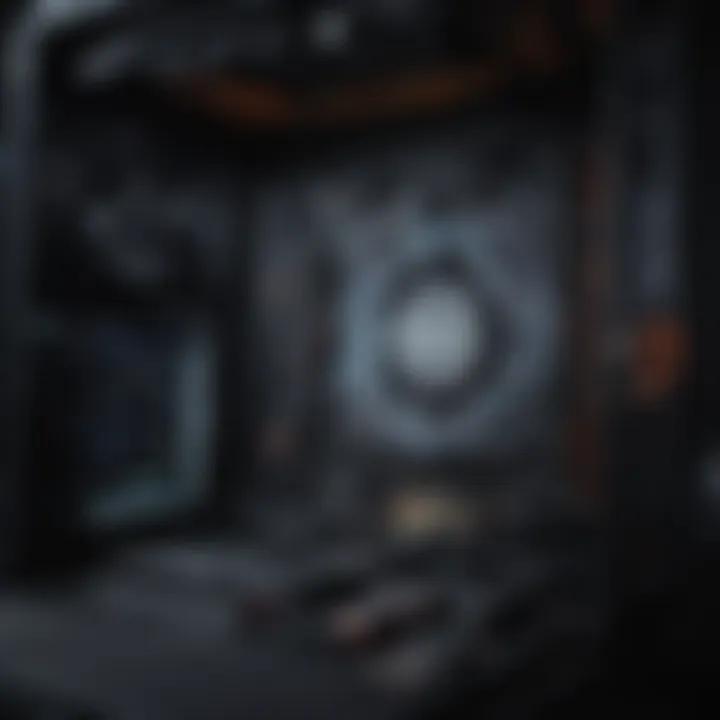 Close-up of high-performance gaming PC components