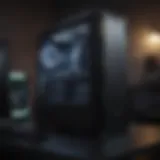 Sleek Gaming PC in Dark Ambient Lighting