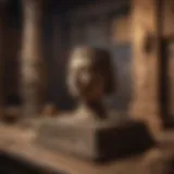 A captivating scene from a historical documentary showcasing ancient artifacts