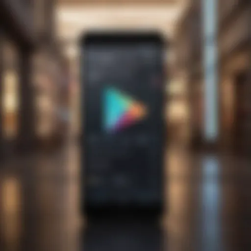 Abstract Illustration of Google Play Store App Interface
