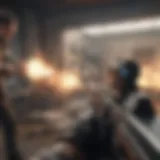 A captivating snapshot of a thrilling gun game interface showcasing intense action