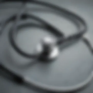 Close-up of a stethoscope symbolizing medical expertise