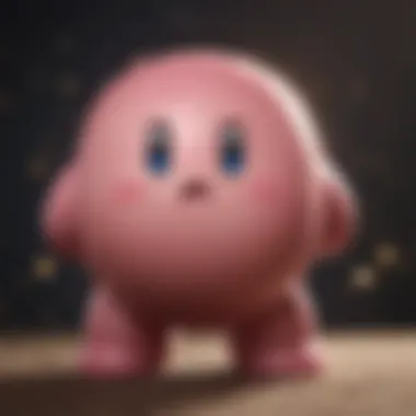 An artistic representation of Kirby's character evolution