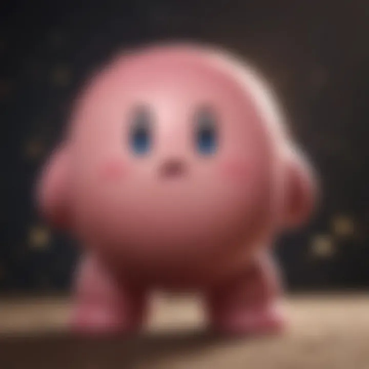 An artistic representation of Kirby's character evolution
