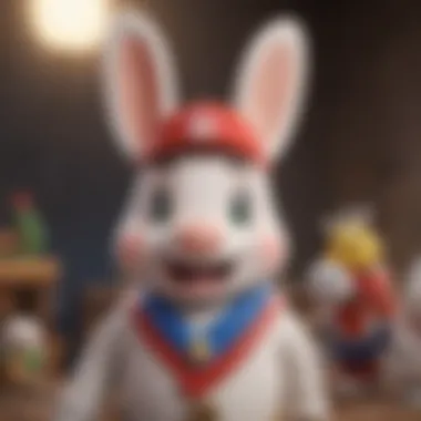 Iconic characters from Mario and Rabbids collaborating