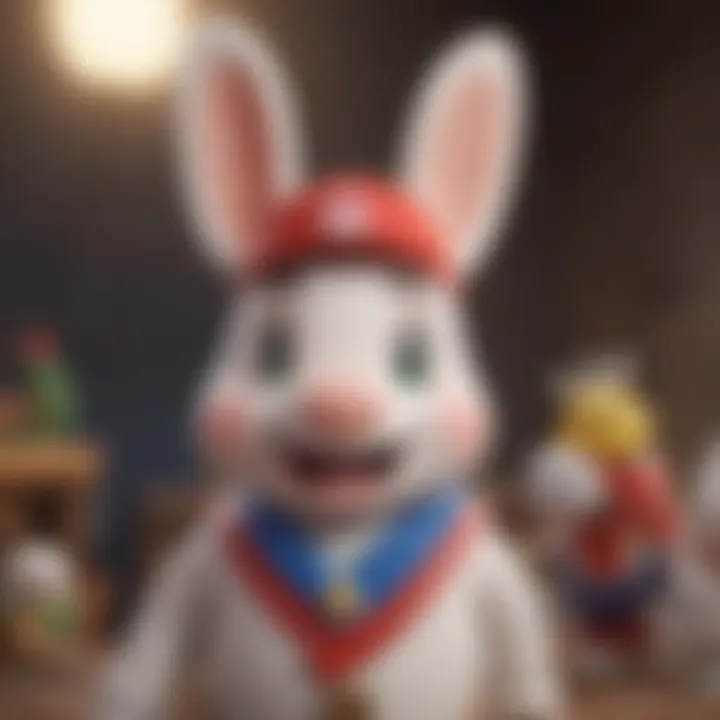 Iconic characters from Mario and Rabbids collaborating
