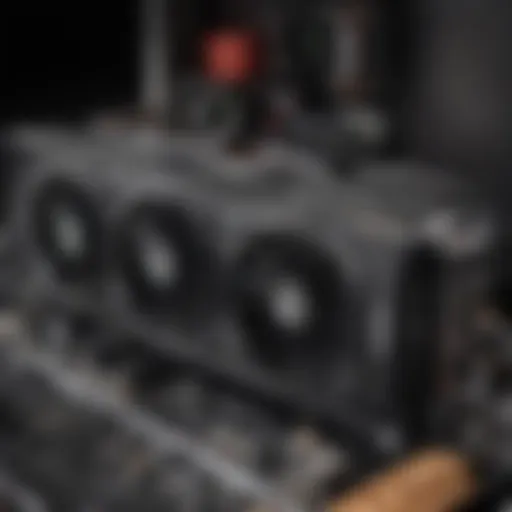 Close-up view of MrBeast's powerful graphics card showcasing its advanced cooling system.