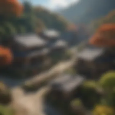 The Hidden Leaf Village: Heart of the Story An artistic depiction of the Hidden Leaf Village, illustrating its significance in the Naruto series.