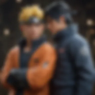 The Complex Bond: Naruto and Sasuke A detailed character bond between Naruto and Sasuke, capturing the essence of their complex relationship.