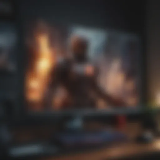 High refresh rate monitor showcasing vibrant graphics