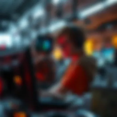 A futuristic depiction of technological advancements in gaming