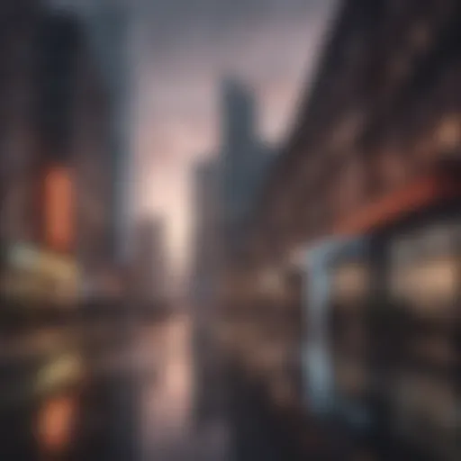 Virtual cityscape in open-world building game on Android