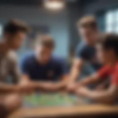 A diverse group of players engaged in an online Pokémon TCG session