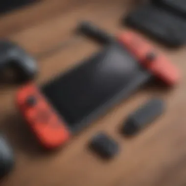 Essential Accessories for Pre-Owned Nintendo Switch An array of pre-owned Nintendo Switch accessories including controllers and charging docks.
