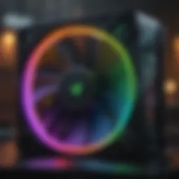 Aesthetic design of Razer case fans showcasing RGB lighting