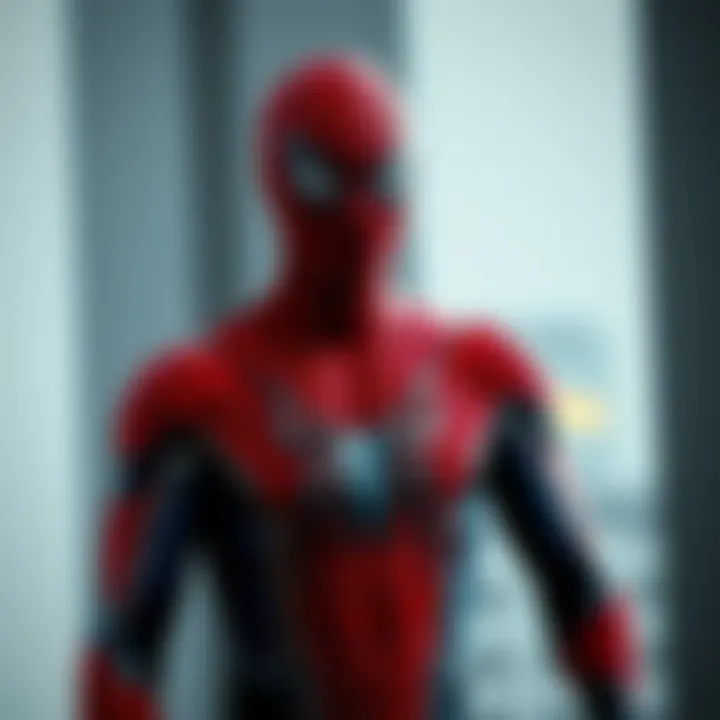 Iconic portrayal of Spider-Man in contemporary media.