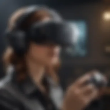 Virtual reality headset enhancing remote play immersion