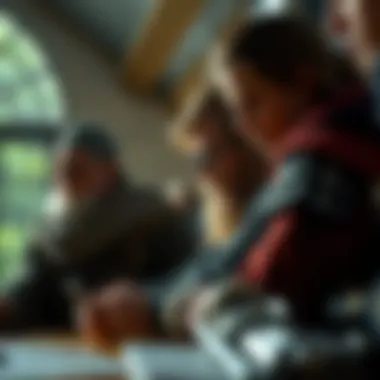 An artistic representation of players collaborating in an RPG game environment.