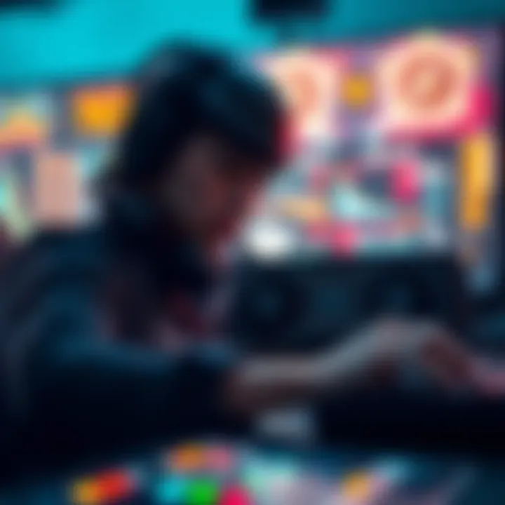 Illustration of gaming technology integration with RX graphic cards