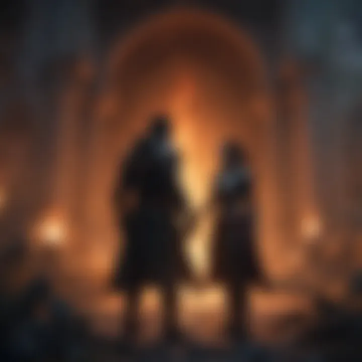 A character engaging in a dramatic cutscene within Shadowlands