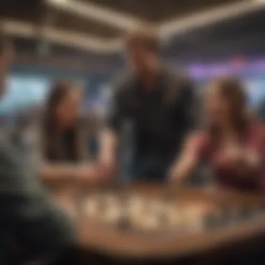 A lively game event, illustrating the excitement of player interactions and competition