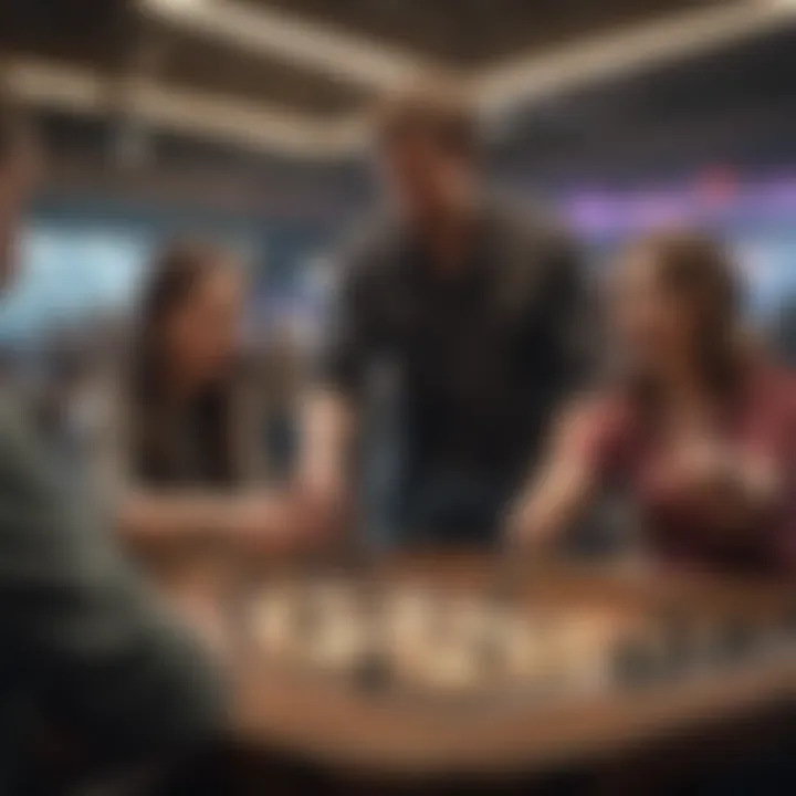 A lively game event, illustrating the excitement of player interactions and competition