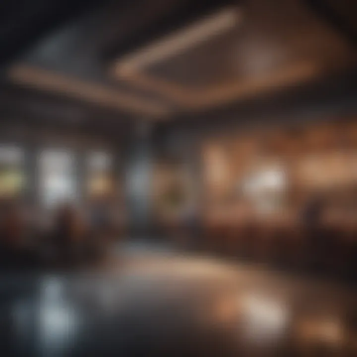 A vibrant game lobby showcasing diverse avatars engaged in conversation
