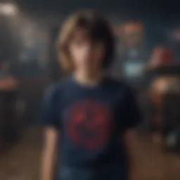 Vibrant youth shirts inspired by Stranger Things featuring iconic symbols from the series.