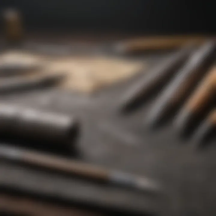 An array of drawing tools essential for anime artists