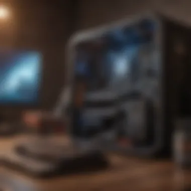 Gaming Setup Enhanced by SSD Technology An illustration of a gaming setup emphasizing the role of SSDs in enhancing gaming performance
