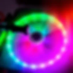 Vibrant ARGB fan showcasing dynamic lighting effects