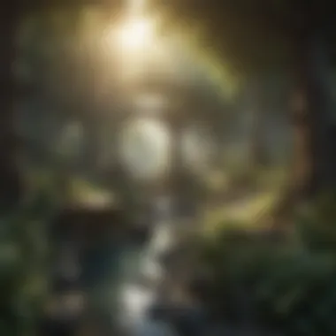 Immersive Fantasy Worlds in DS RPGs Artistic representation of a fantasy world from a DS RPG