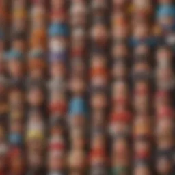 A vibrant collage of various gacha game characters showcasing their unique designs and abilities.