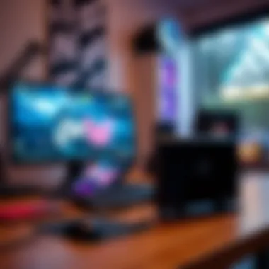 Gamer's setup featuring a mid-range GPU and high-resolution monitor