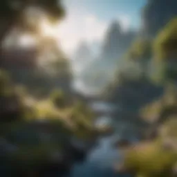 Vibrant landscape from a popular MMORPG on Xbox One