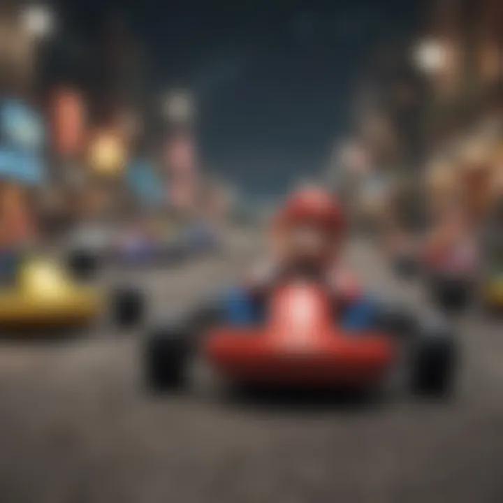 A timeline depicting the evolution of the Mario Kart franchise