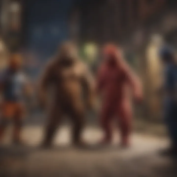 Artistic depiction of the community engagement around the game