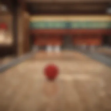 Virtual Bowling Alley A virtual bowling alley showcasing vibrant graphics