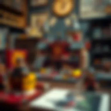 Gryffindor LEGO Set in Harry Potter Collection Gryffindor LEGO set displayed in a collection alongside other Harry Potter memorabilia