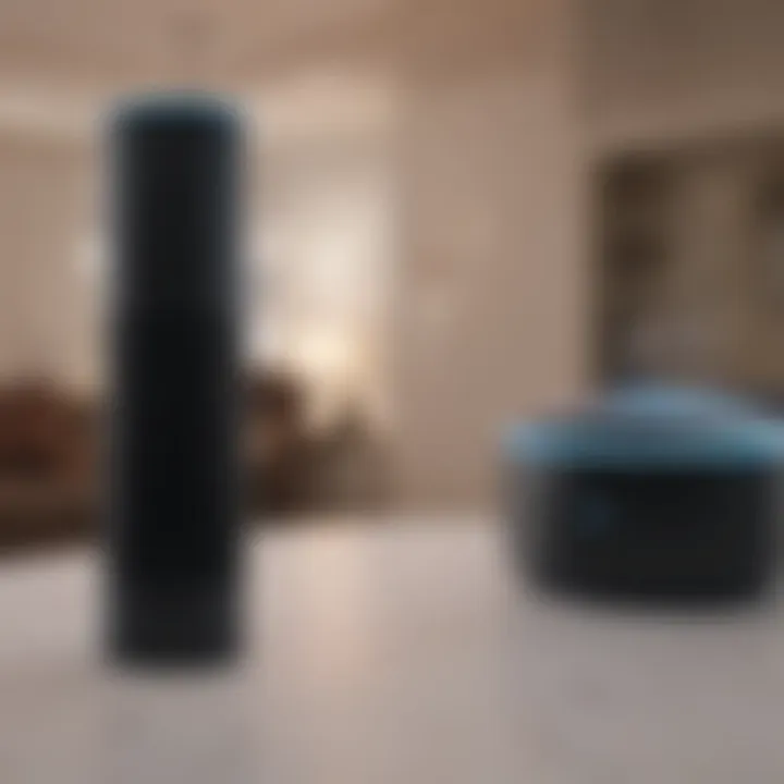 A visual representation of smart home technology integration with Alexa Echo Dot