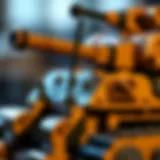 Detailed view of LEGO Panzerkampfwagen features