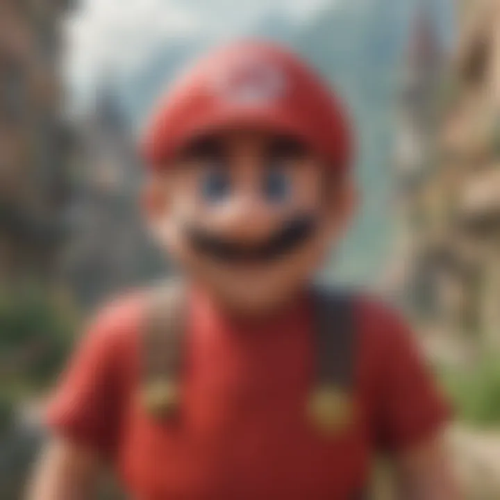 Artistic representation of the cultural impact of the Mario franchise.