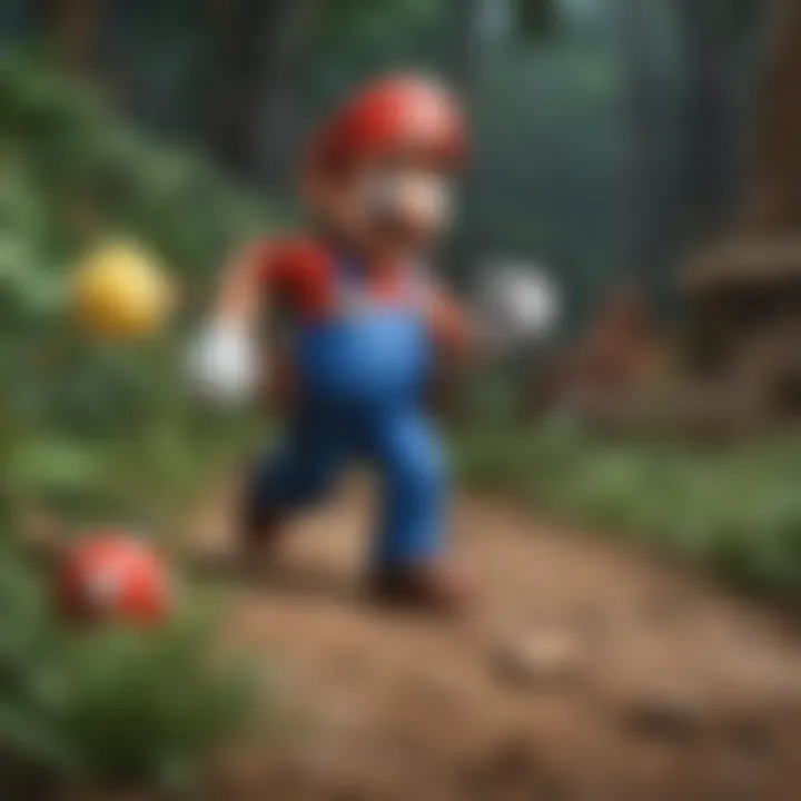 An illustration depicting the evolution of gameplay mechanics in Mario games.