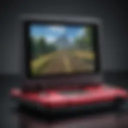 Close-up view of the innovative Nintendo DS screen showcasing vibrant graphics.