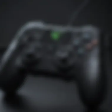 Close-up view of the Razer Wolverine controller showcasing its ergonomic design