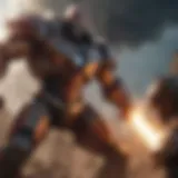 A striking scene that showcases the epic battles in Titan anime, highlighting the intensity of its narrative.